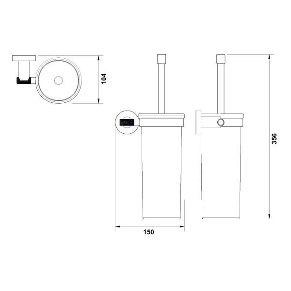 Hafele Tuvalet Fırçalık Verona Duvara Monte Antik Bronz Renk