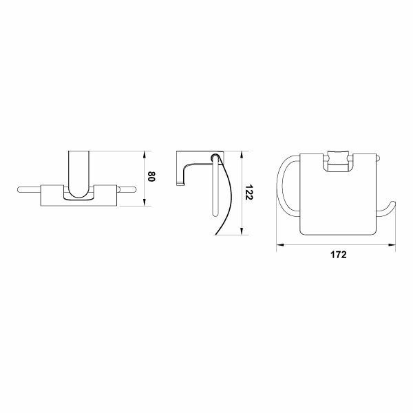 Hafele Tuvalet Kağıtlığı Semple Kapaklı Duvara Monte Parlak Krom Renk