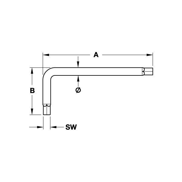 Hafele Allen Anahtar SW5 76x31x5,6mm