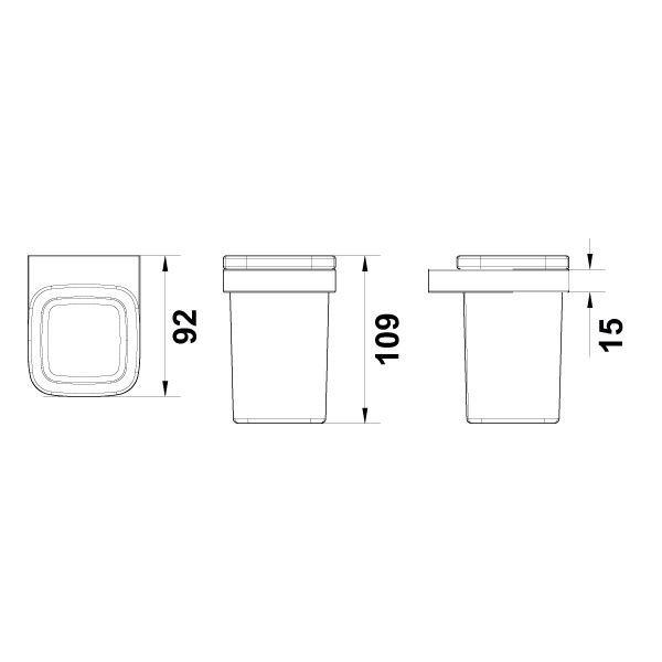 Hafele Diş Fırçalık Plato Duvara Monte Parlak Krom Renk