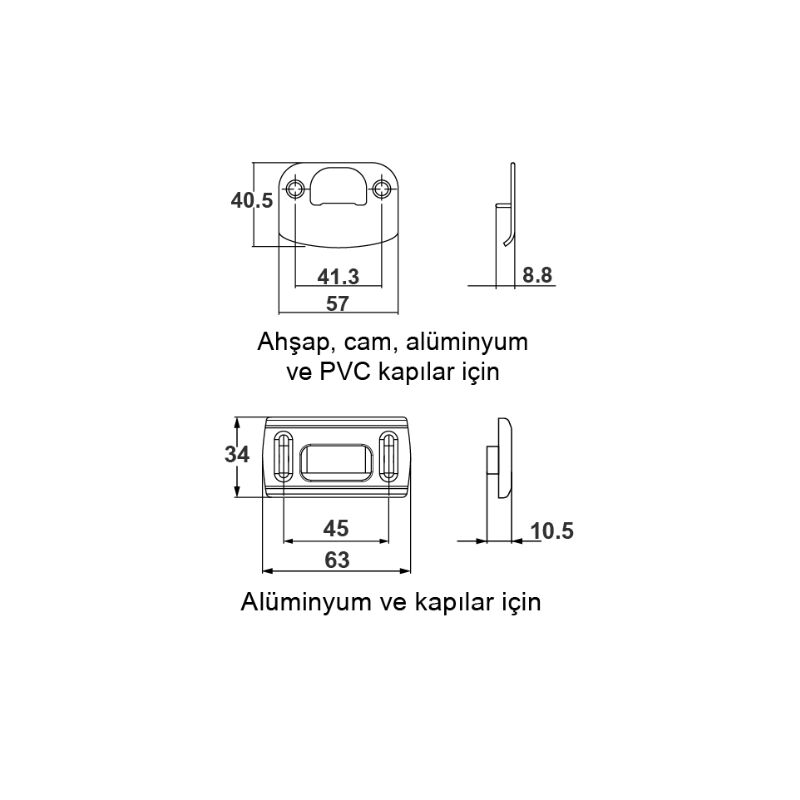 Hafele Nova&Forma Ayarlı Kilit Karşılığı