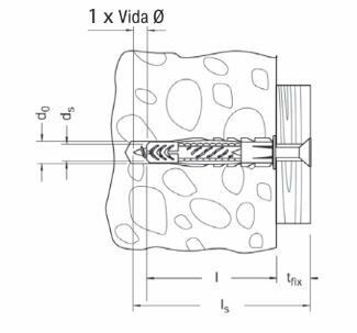 Hafele UX R - Pullu Üniversal Dübel 8x50mm (100 Adet)