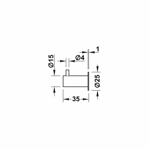 Hafele Hernan Vestiyer Askısı, Paslanmaz Çelik Renk