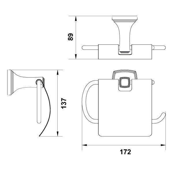 Hafele Tuvalet Kağıtlığı Martin Kapaklı Duvara Monte Parlak Altın Renk