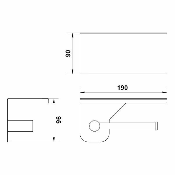 Hafele Tuvalet Kağıtlığı Ozo Etajerli Duvara Monte Mat Altın