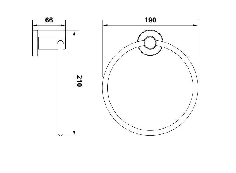 Hafele Halka Havluluk Ozo Duvara Mat Altın