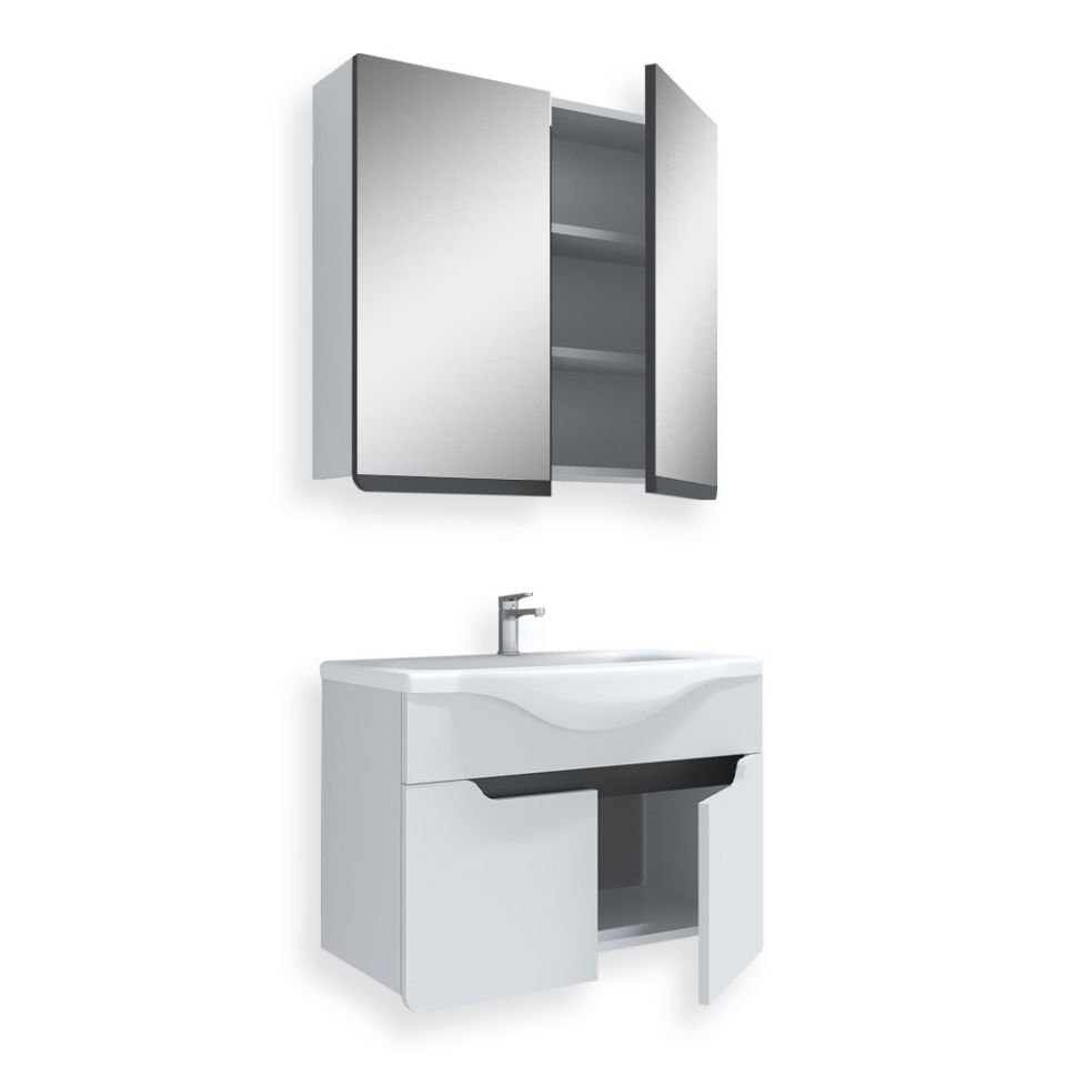 Teta Home Meksika 65cm Mdf Banyo Dolabı Seti