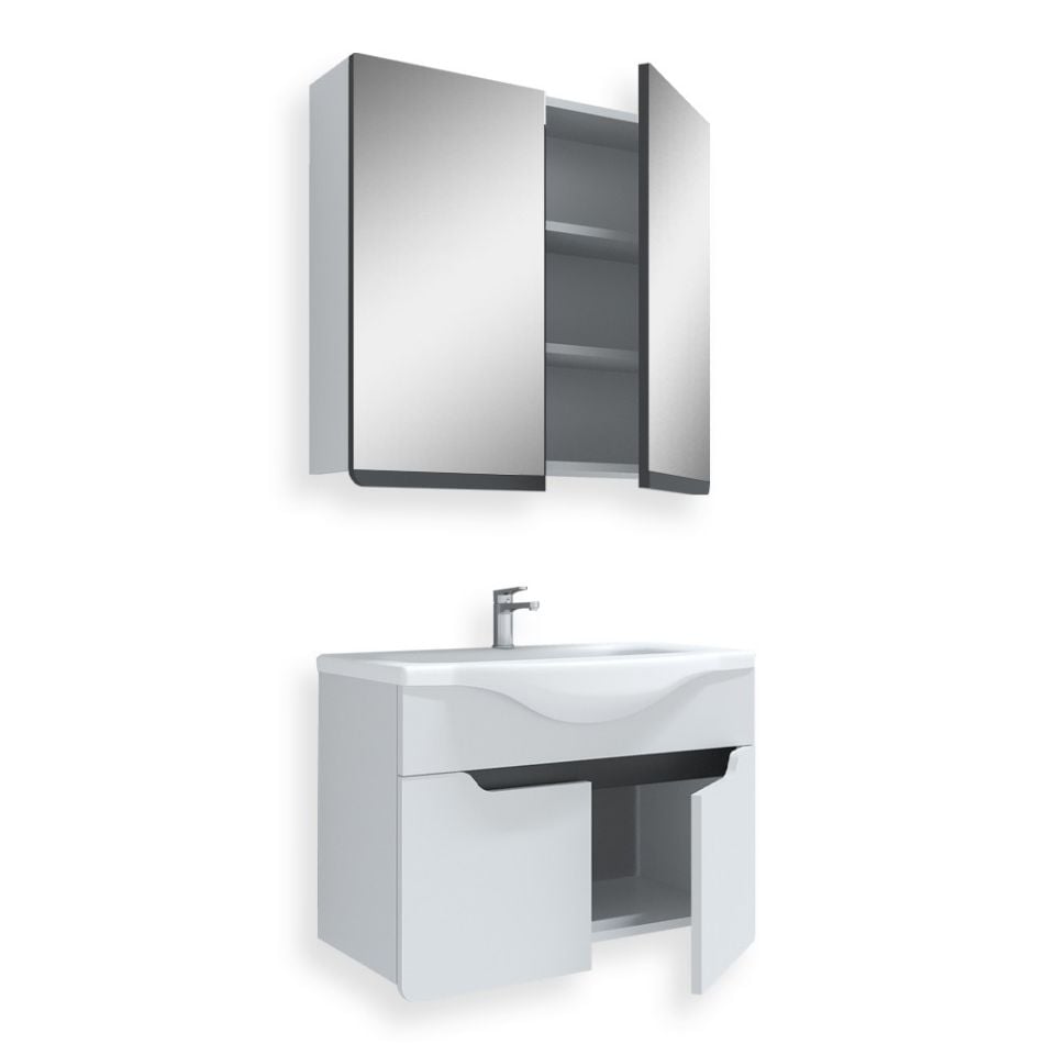 Teta Home Meksika 65cm Mdf Banyo Dolabı Seti
