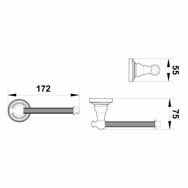 Hafele Tuvalet Kağıtlığı Calisto Duvara Monte Mat Siyah Renk