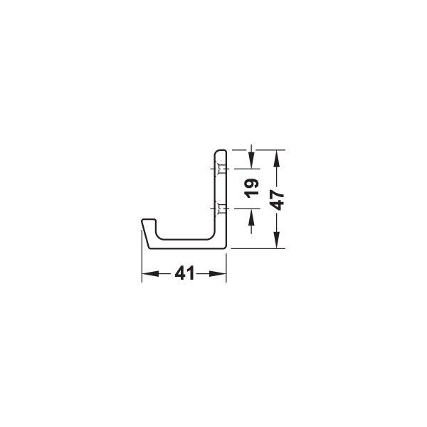 Hafele Laısy Askı Mat Siyah 17X41X47Mm