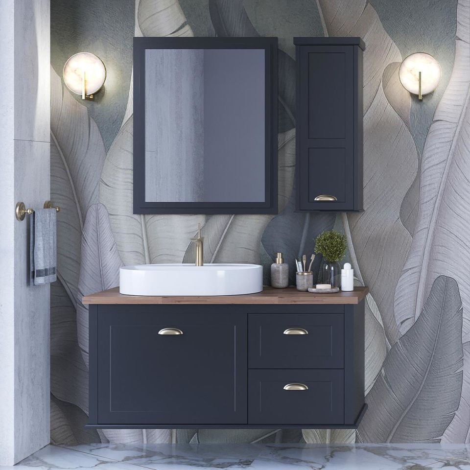 Teta Home Odessa 110 cm Lake Banyo Dolabı Seti ve Boy Dolabı