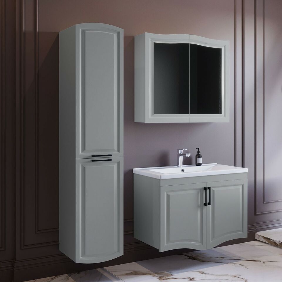 Teta Home Münih 100 cm Banyo Dolabı Seti ve Boy Dolabı