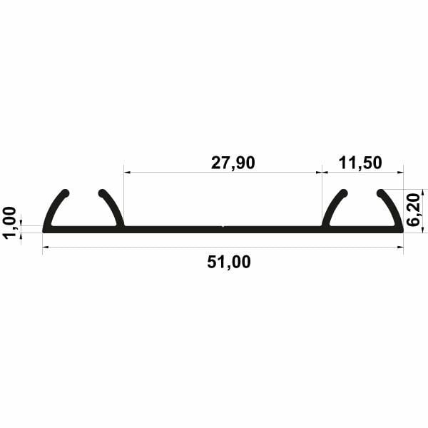 Hafele M.Soft/Enter 60 Alt Ray İkili Alü. Elo. 2.5m