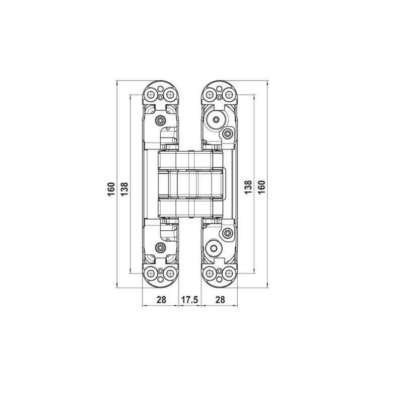 Hafele Gizli Menteşe CDH 80K 100Kg Parlak Krom