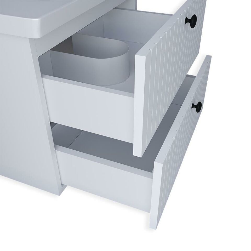 Teta Home Hanoi 80 cm MDF Banyo Dolabı Seti ve Boy Dolabı