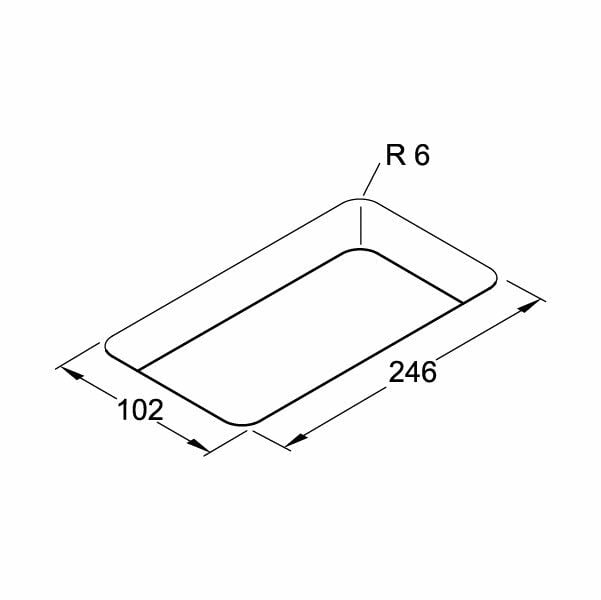 Hafele Tombo Kablo Kapağı 262x118mm, Açık Gri Renk