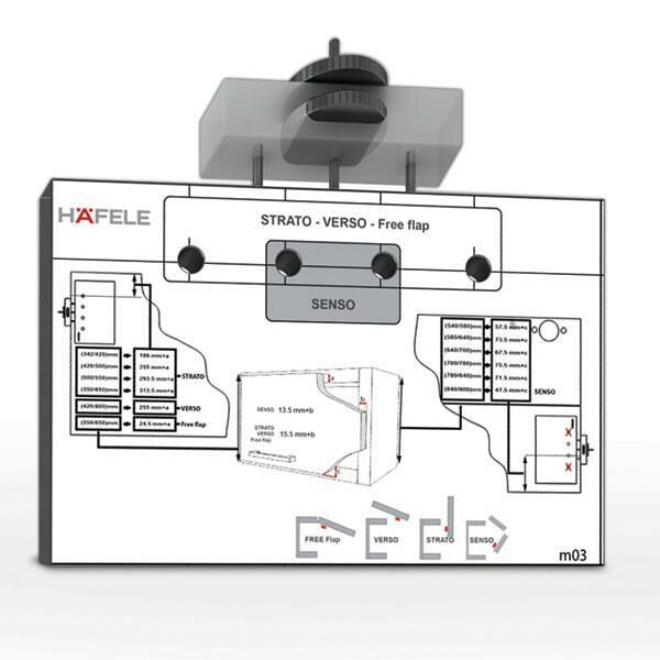 Hafele Free Flap/Up/Swing/Fold Kapak Şablonu