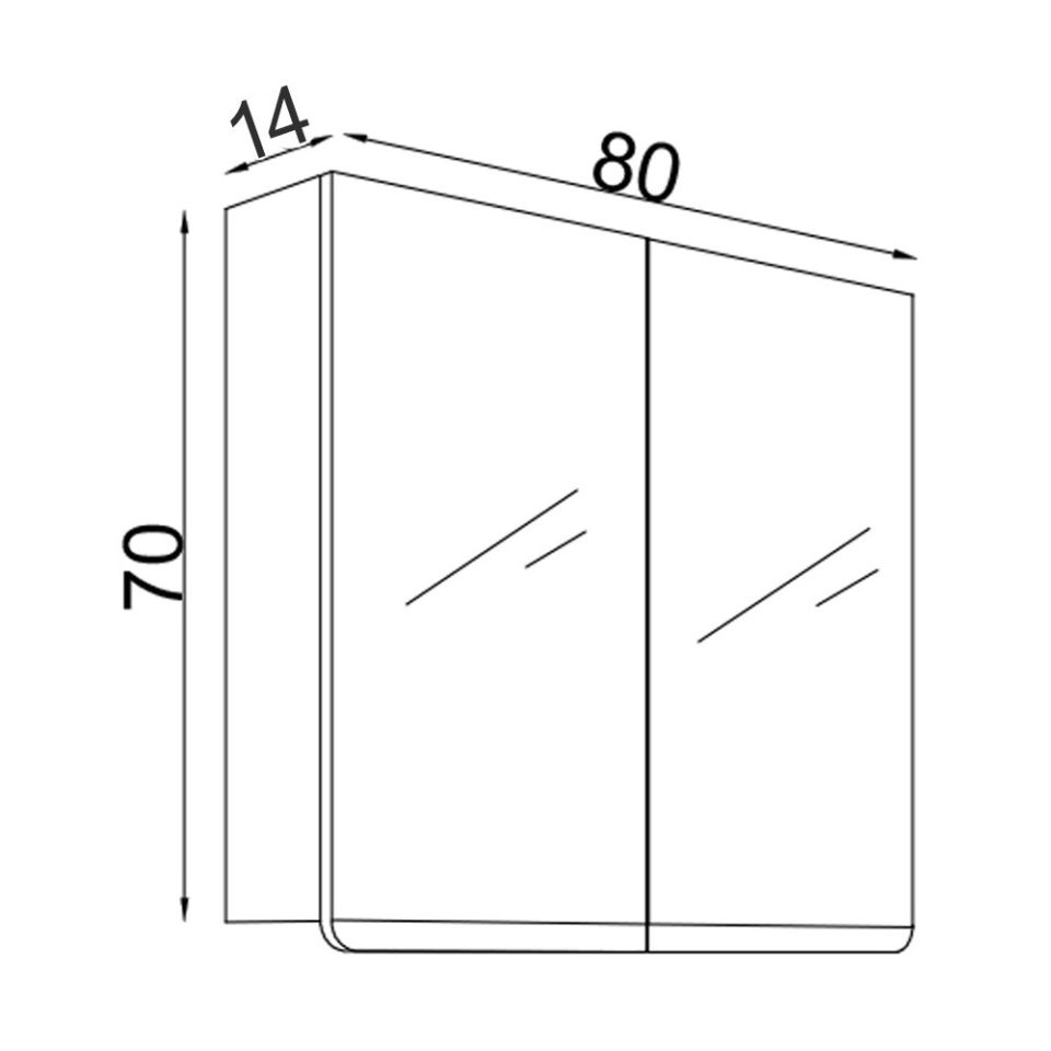 Teta Home Meksika 80 cm Mdf Banyo Aynalı Üst Dolap