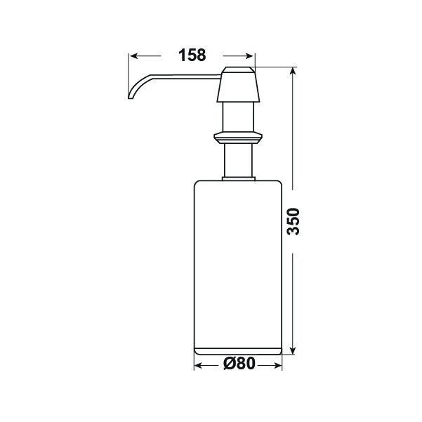 Hafele Ankastre Sıvı Sabunluk Krom ve Beyaz Renk