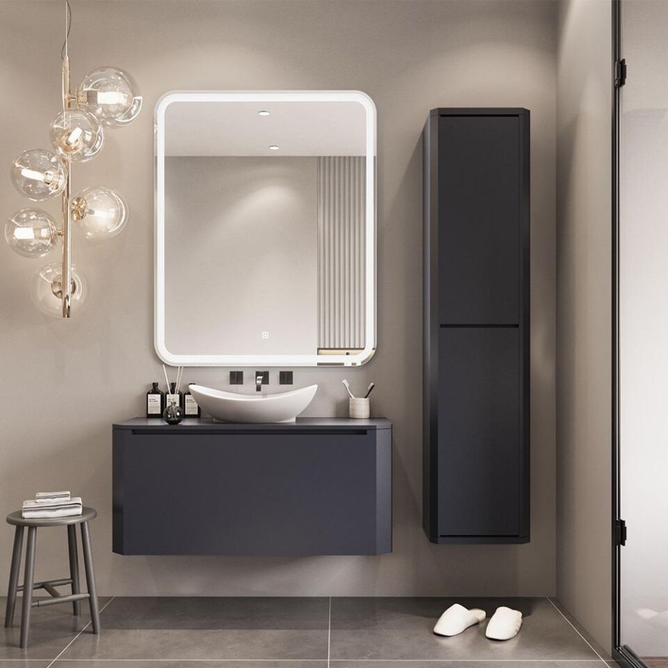 Teta Home Rodi 100 cm Lake Banyo Dolabı Seti ve Boy Dolabı