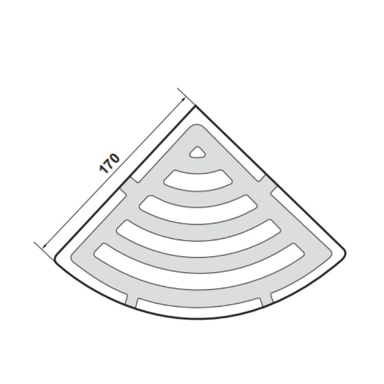 Hafele Köşe Süngerlik Shard Tekli Mat Siyah
