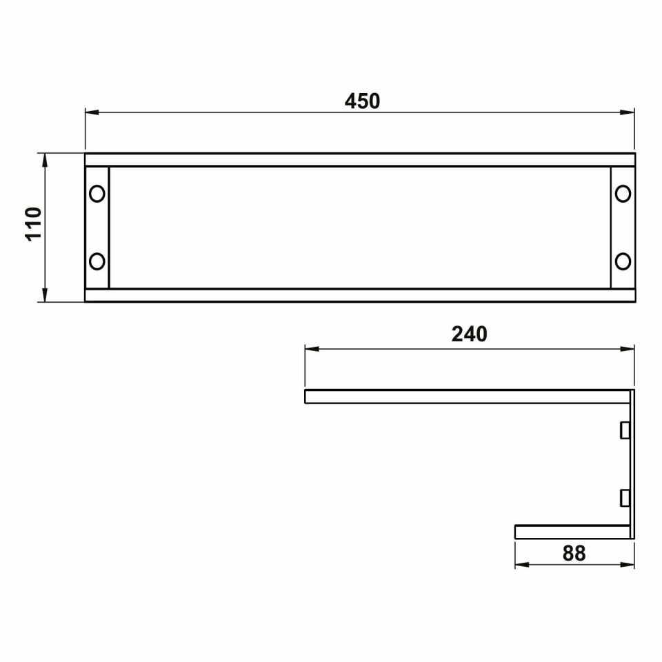Hafele Raflı Havluluk Tove Köşeli Parlak Altın