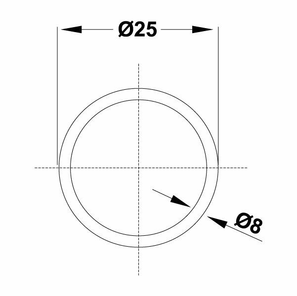 Hafele Askı Borusu, 0,8x25x1000mm