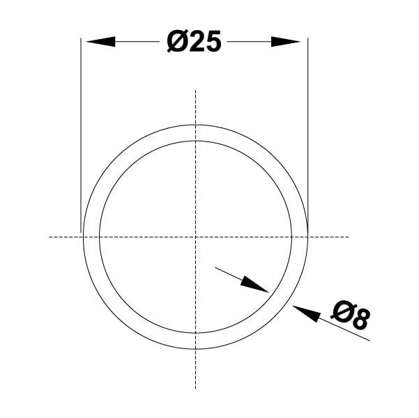 Hafele Askı Borusu, 0,8x25x1000mm