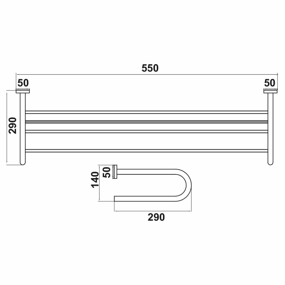 Hafele Raflı Havluluk Seto Yuvarlak Parlak Altın