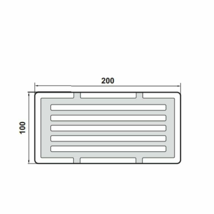 Hafele Tekli Süngerlik Quad Dikdörtgen Parlak Krom