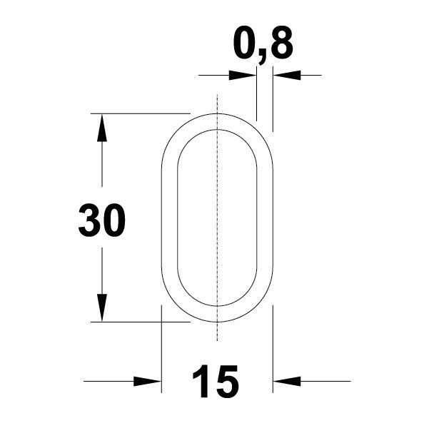 Hafele Askı Borusu, 0,8x15x1000mm