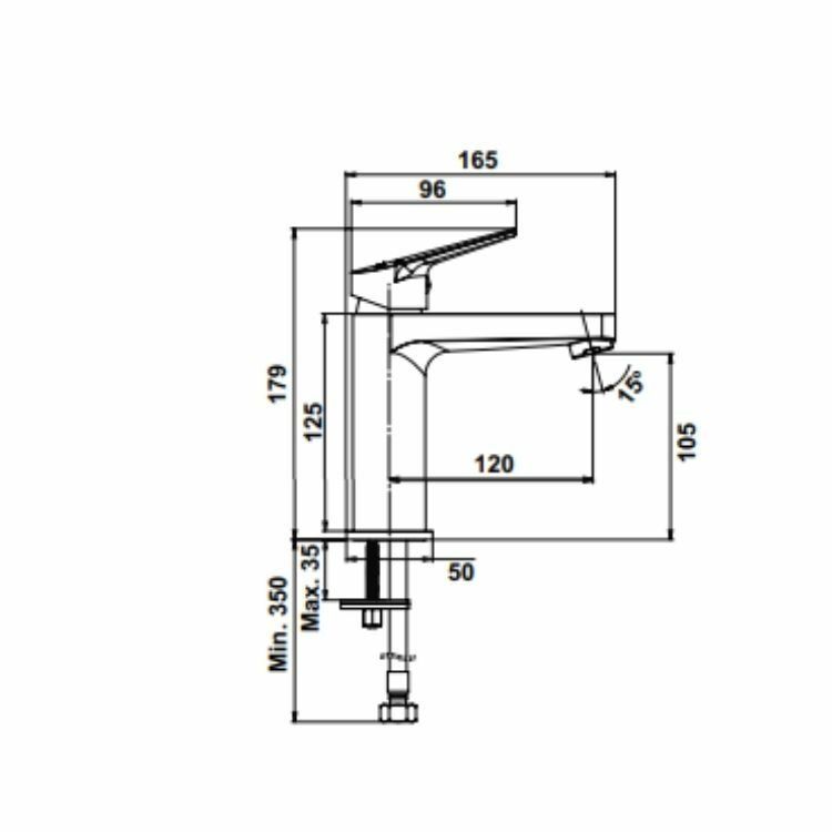 Hafele Lavabo Bataryası Vog Paslanmaz Çelik