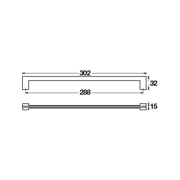 Hafele Mobilya Kulpu Rigid 288mm Parlak Krom