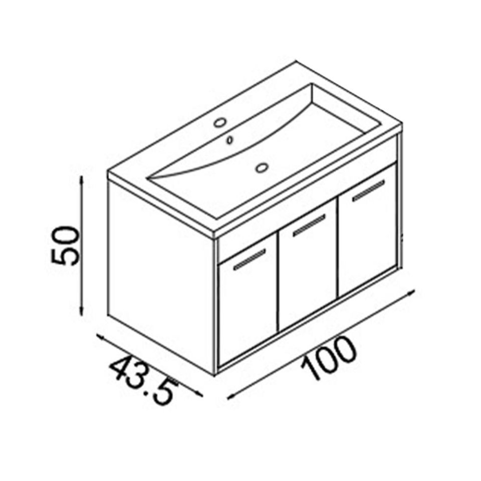 Teta Home Lizbon 100 Cm Mdf Banyo Lavabolu Alt Dolap