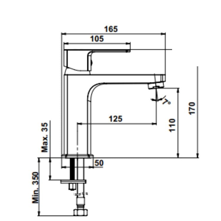 Hafele Lavabo Bataryası Solar Parlak Krom