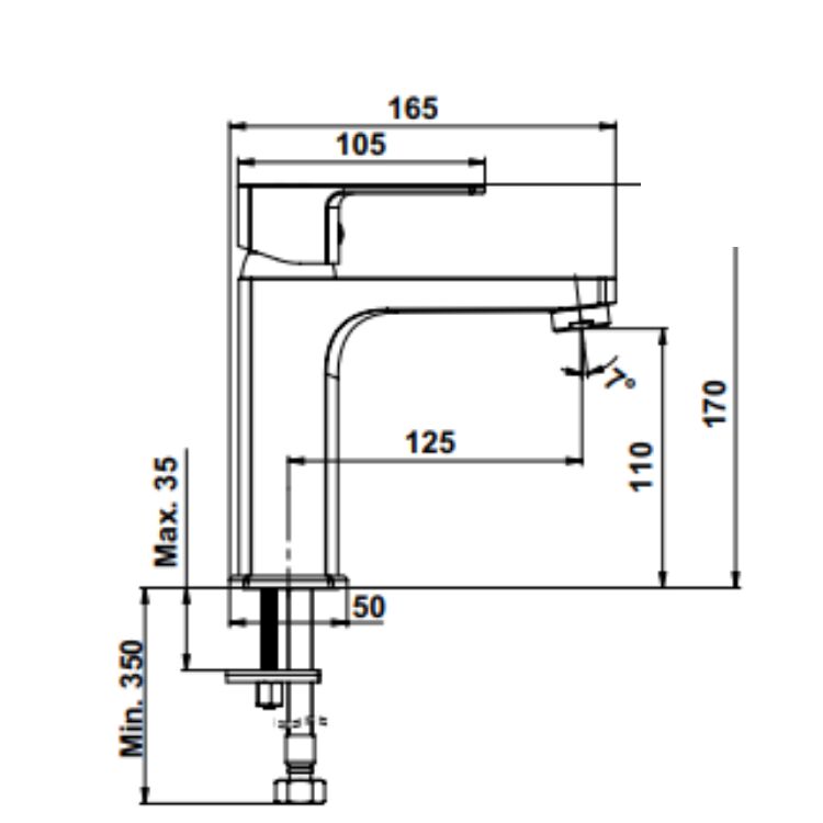 Hafele Lavabo Bataryası Solar Parlak Altın