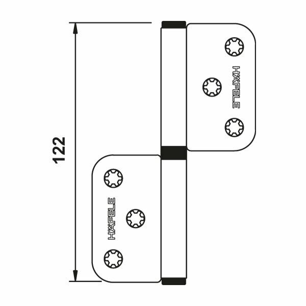 Hafele Cerman Çelik Yaprak Menteşe 120x2,5mm Mat Siyah Renk