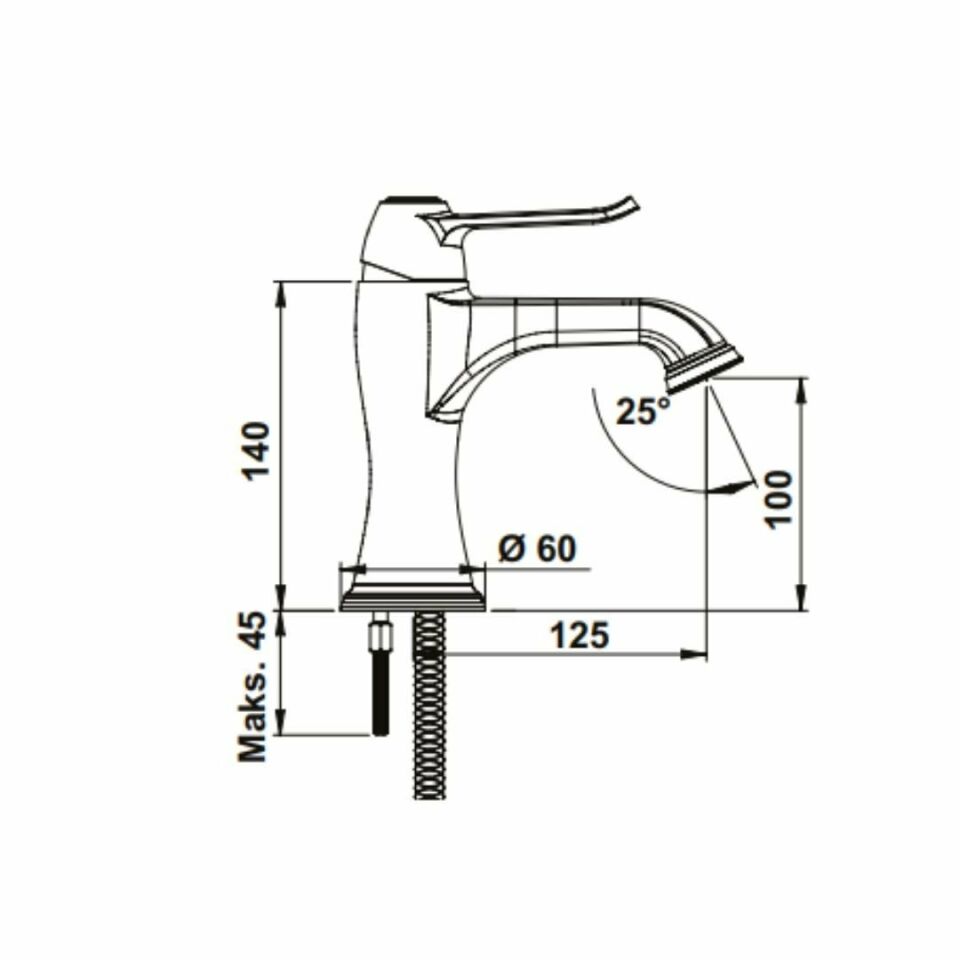 Hafele Lavabo Bataryası Anton Parlak Altın