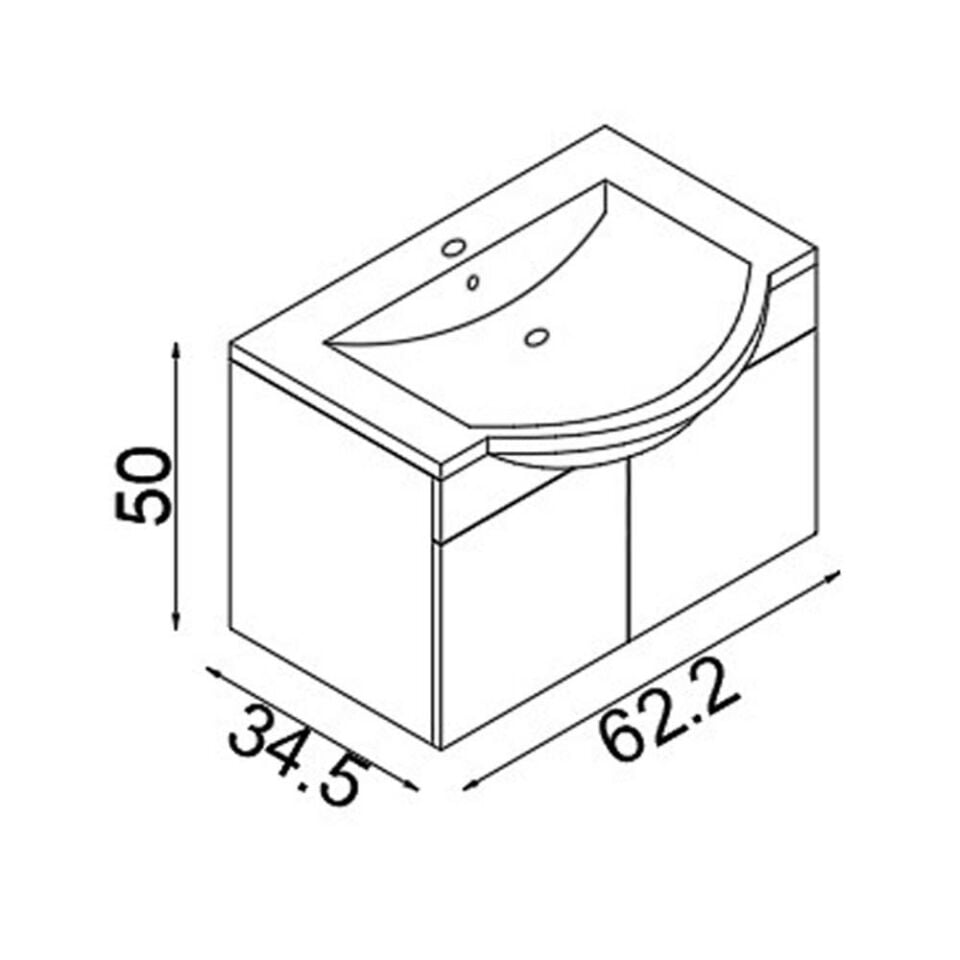 Teta Home Kahire 65 cm Mdf Banyo Lavabolu Alt Dolap