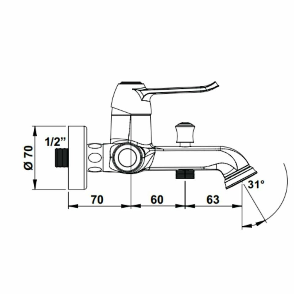 Hafele Banyo Bataryası Anton Parlak Altın