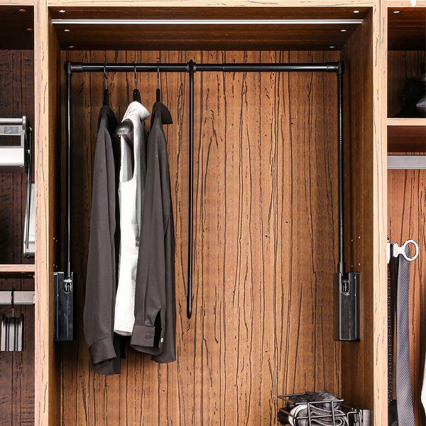 Hafele Gardırop Asansörü Dress Line 550-800mm 10 Kg Antrasit Renk