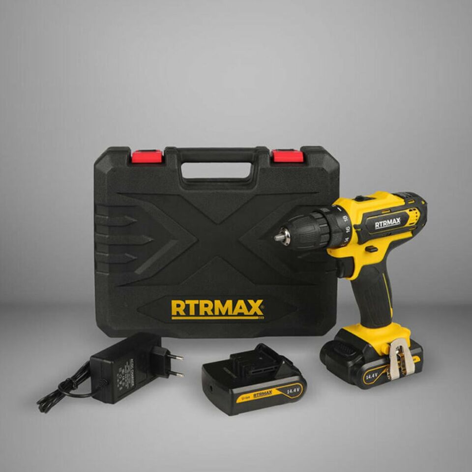 Rtrmax Şarjlı Matkap Li-on 14V 1.5A Çift Akülü