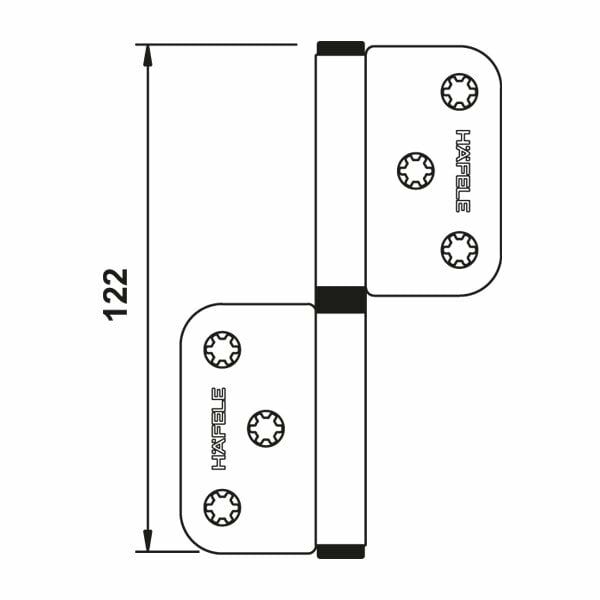 Hafele Cerman Çelik Yaprak Menteşe 120x2,5mm Mat Nikel Renk