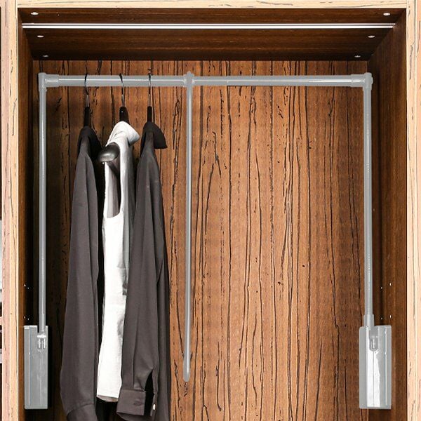 Hafele Gardırop Asansörü Dress Line 800-1150mm Açık Gri Renk