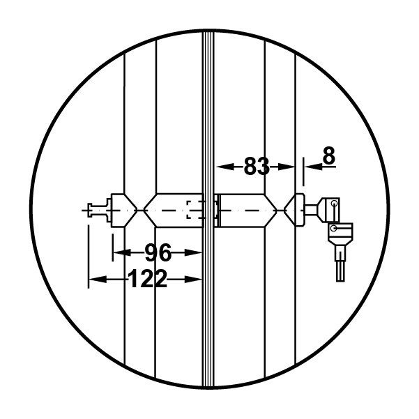 Hafele Çekme Kol Ph 2139 1500cm Paslanmaz Çelik Mat