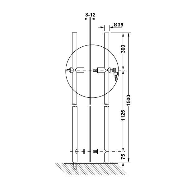 Hafele Çekme Kol Ph 2139 1500cm Paslanmaz Çelik Mat