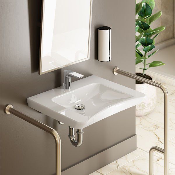 Hafele Banyo Lavabosu Senza 650x560mm Parlak Beyaz Renk