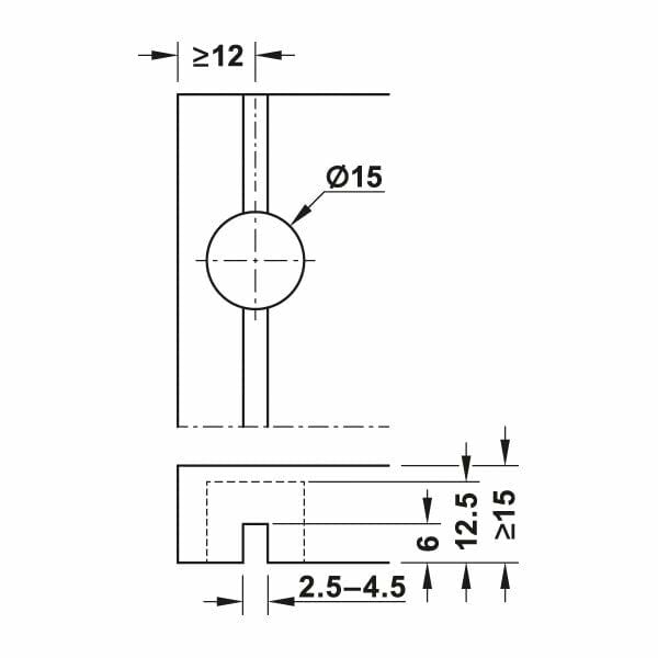 Hafele Rpc S 15/25 Arka Panel Bağlantı Elemanı Beyaz