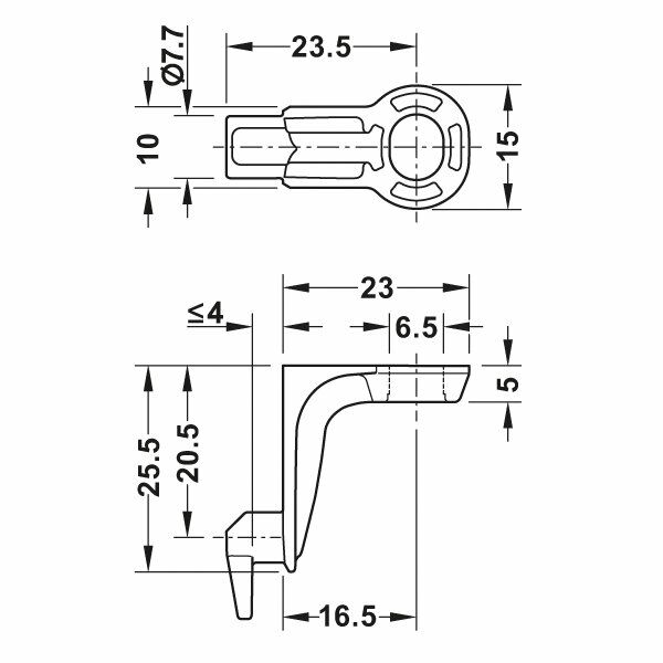 Hafele Arka Panel Bağlantı Elemanı Nikel Ø8Mm