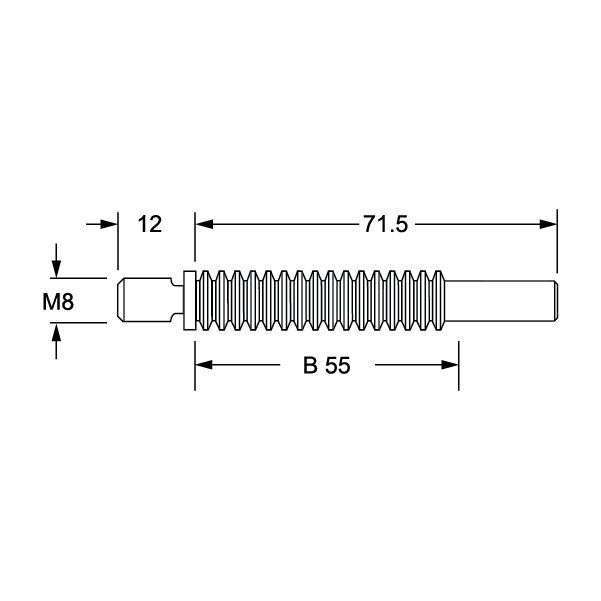 Hafele Confa 35 Mil M8/55mm (10 Adet), Galvaniz